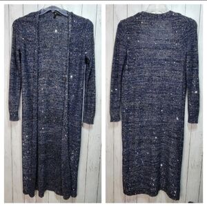 🔥White House Black Market Silver Blue Cardigan🔥